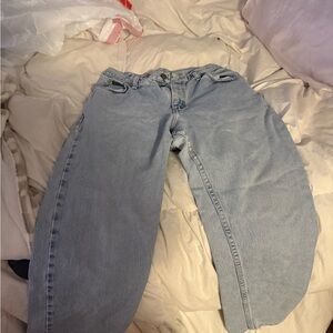 baggy boy friend jeans light blue wash